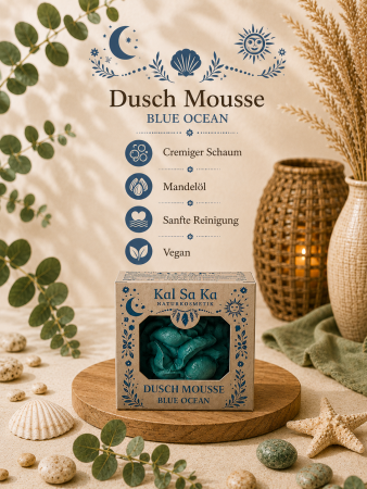 Preview: KAL SA KA Dusch Mousse Blue Ocean – Sanfte Reinigung mit cremigem Schaum