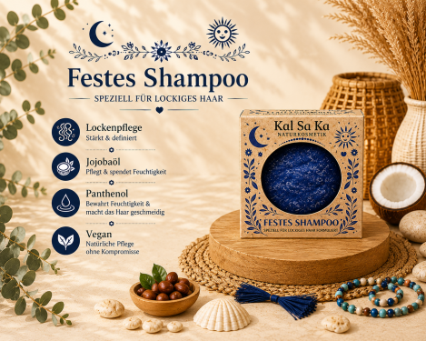 Preview: KAL SA KA Festes Shampoo Locken – Curl-Defining Bar mit Jojobaöl