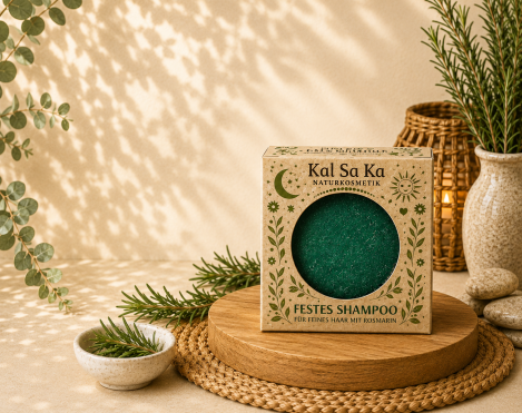 KAL SA KA Festes Rosmarin Shampoo – Volumen-Bar für feines Haar
