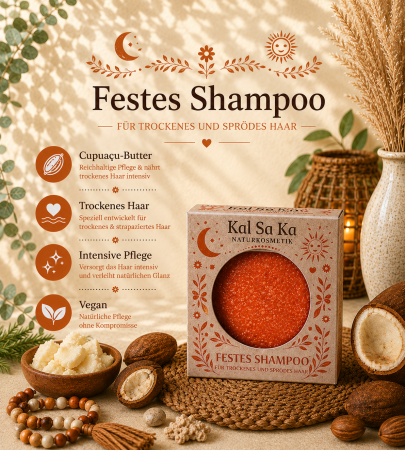 Preview: KAL SA KA Festes Shampoo – Intensive Repair-Bar mit Cupuacu-Butter