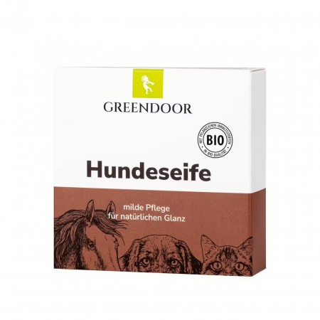 GREENDOOR Hundeseife für glänzendes Fell | Naturseife für Hunde | 80 g