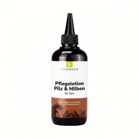 •	GREENDOOR Pflegelotion Pilz & Milbe für Tiere 250 ml