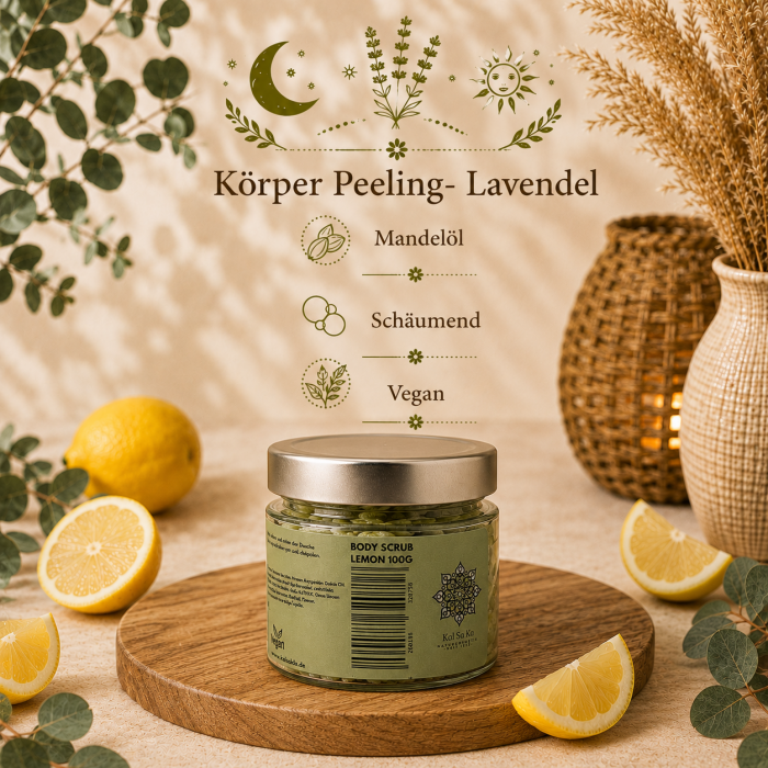 KAL SA KA Body Scrub Lemon – Belebendes Zitronen-Peeling für die Haut