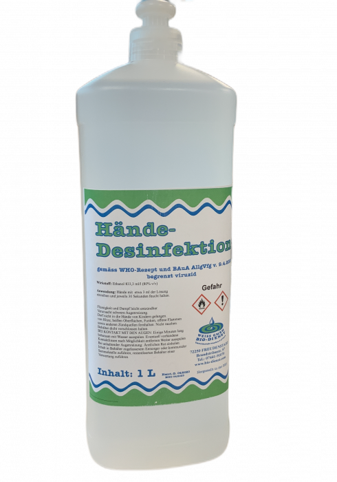 Desinfektionsmittel 1 Liter gemäß WHO-Rezept