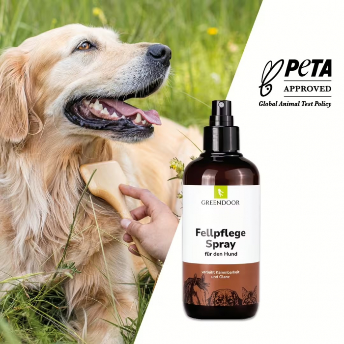 GREENDOOR Fellpflegespray für Hunde | Seidiger Glanz & leichte Kämmbarkeit | 250 ml