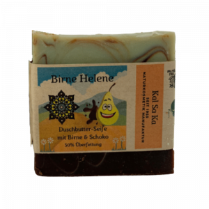 Birne Helene Duschbutterseife (75 g) – Ultra-reichhaltige Pflege mit Kakao & Birne - KalSaKa